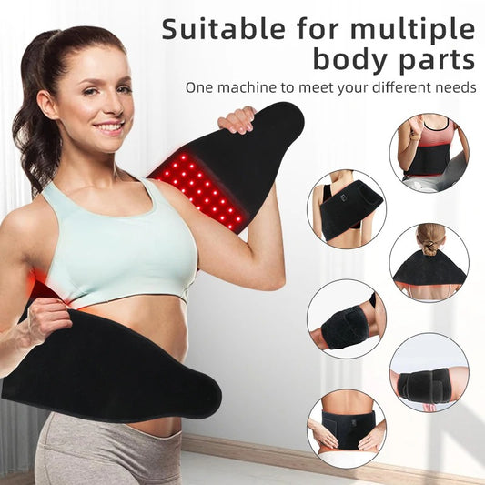 LED Skin Therapy Panel 850nm 660nm Red & Infrared Light Belt Burn Fat Wrap Slimming Machine Back Pain Relief Personal Care