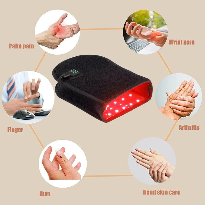 Red Light Therapy Devices Near Infrared LED 880nm Hand and Finger Pain Relief Care Pad for Arthritis Fingers Joint Muscle Gloves