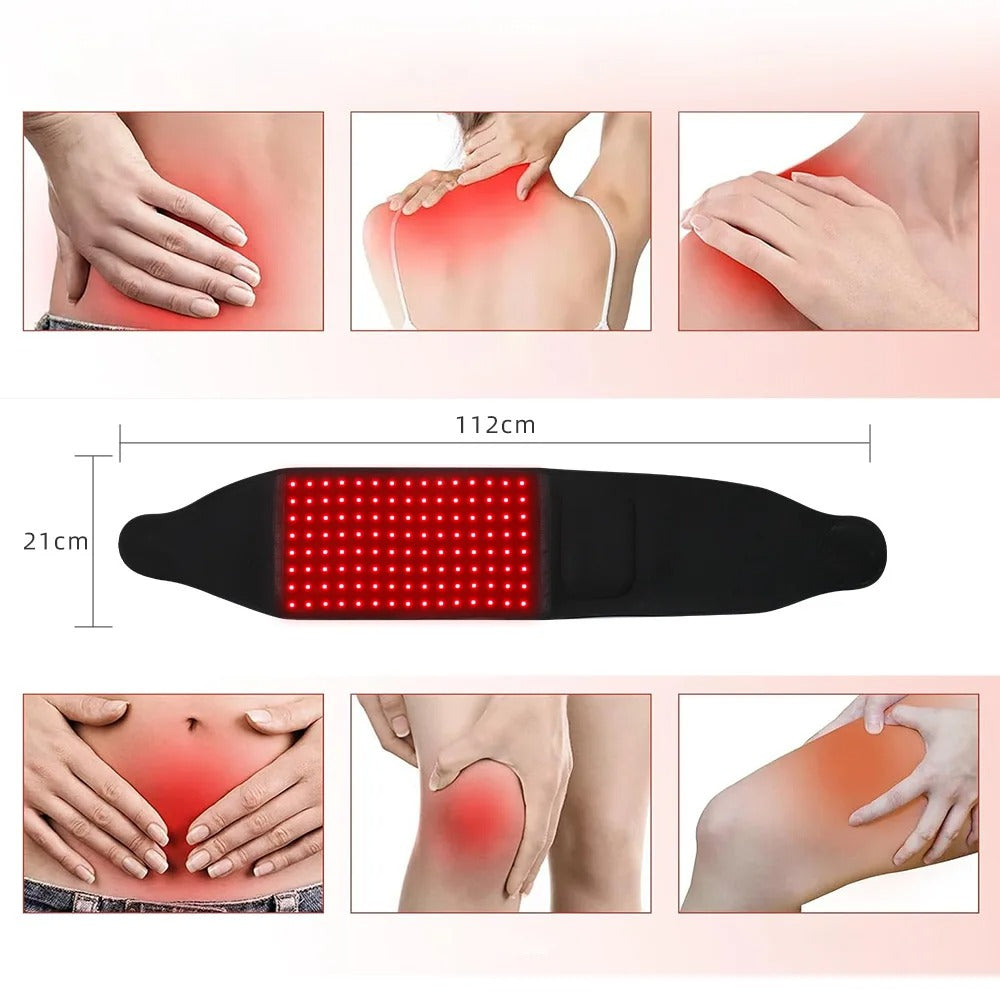LED Skin Therapy Panel 850nm 660nm Red & Infrared Light Belt Burn Fat Wrap Slimming Machine Back Pain Relief Personal Care