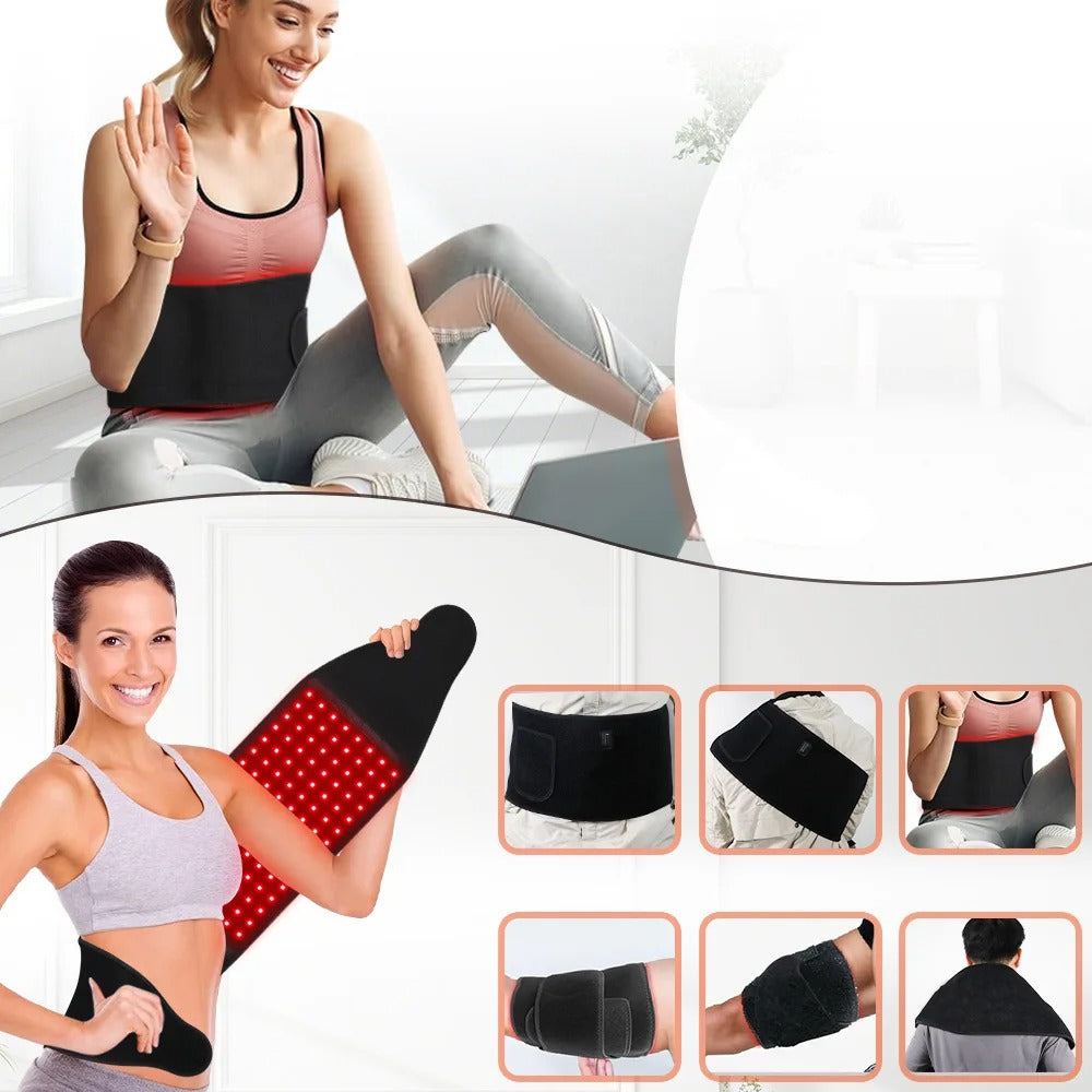 LED Skin Therapy Panel 850nm 660nm Red & Infrared Light Belt Burn Fat Wrap Slimming Machine Back Pain Relief Personal Care
