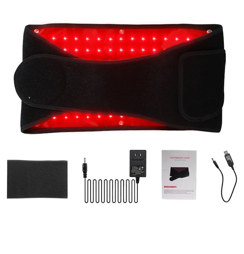 LED Skin Therapy Panel 850nm 660nm Red & Infrared Light Belt Burn Fat Wrap Slimming Machine Back Pain Relief Personal Care